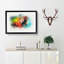 Rainbow Macaw Parrot in Abstract - Picture Frame Graphic Art Print-55765166-55765164