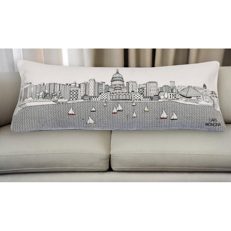 Coussin 14 po x 35 po Madison, Crème