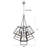 Sevro 7 - Light Black Open Cage Lantern Chandelier