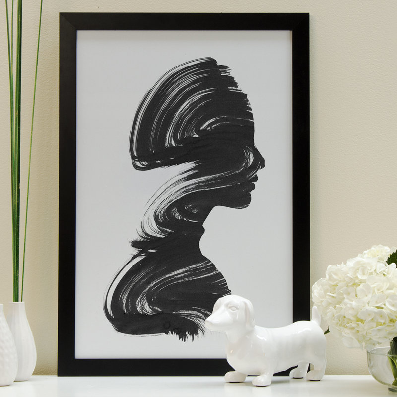 «See», impression, H 32 po x l 24 po x P 1 po, Papier encadré noir