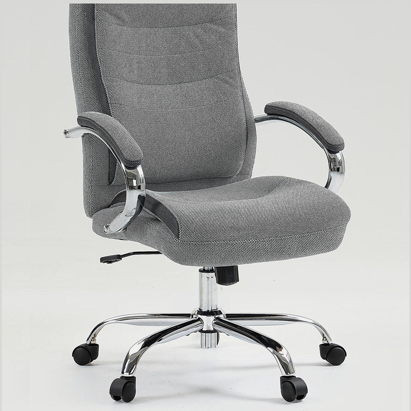 Chaise de bureau en tissu à haut dossier