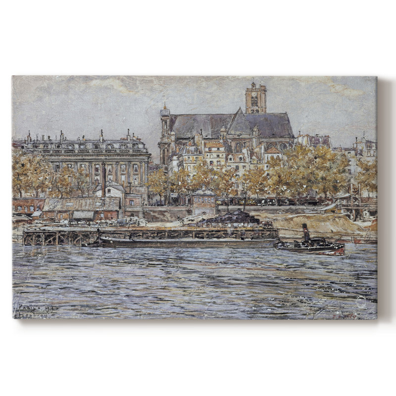 Paysage rétro - Dxxxvi, H 33 po x l 49 po x P 1,5 po, Toile tendue