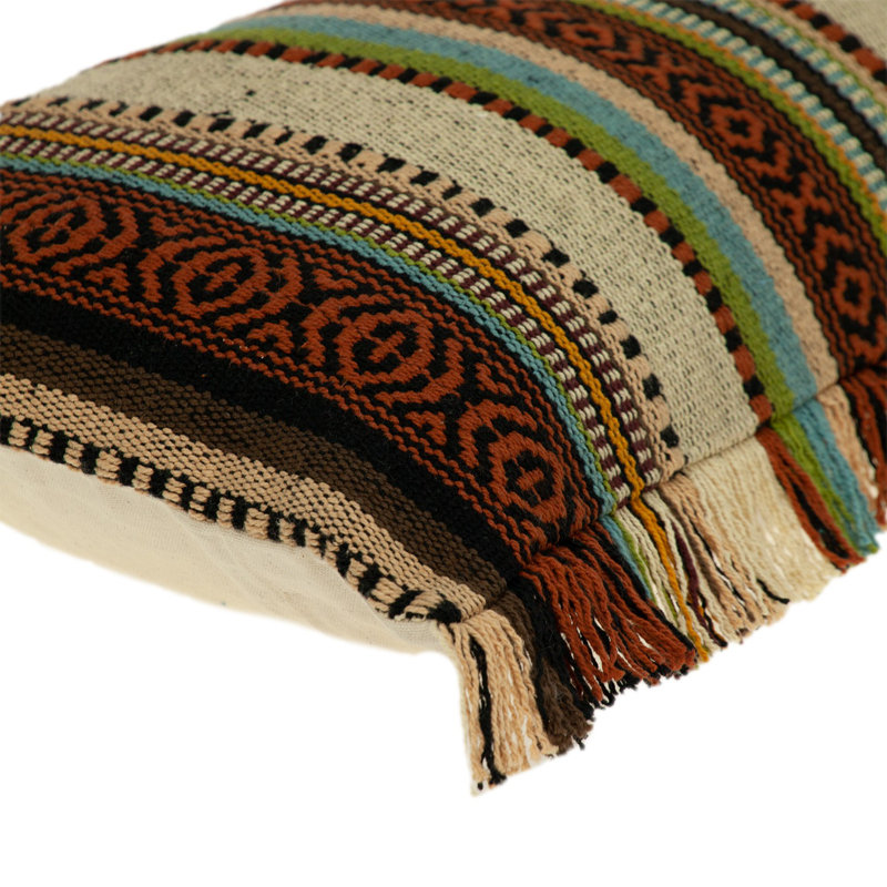 Geometric Cotton Reversible Throw Pillow