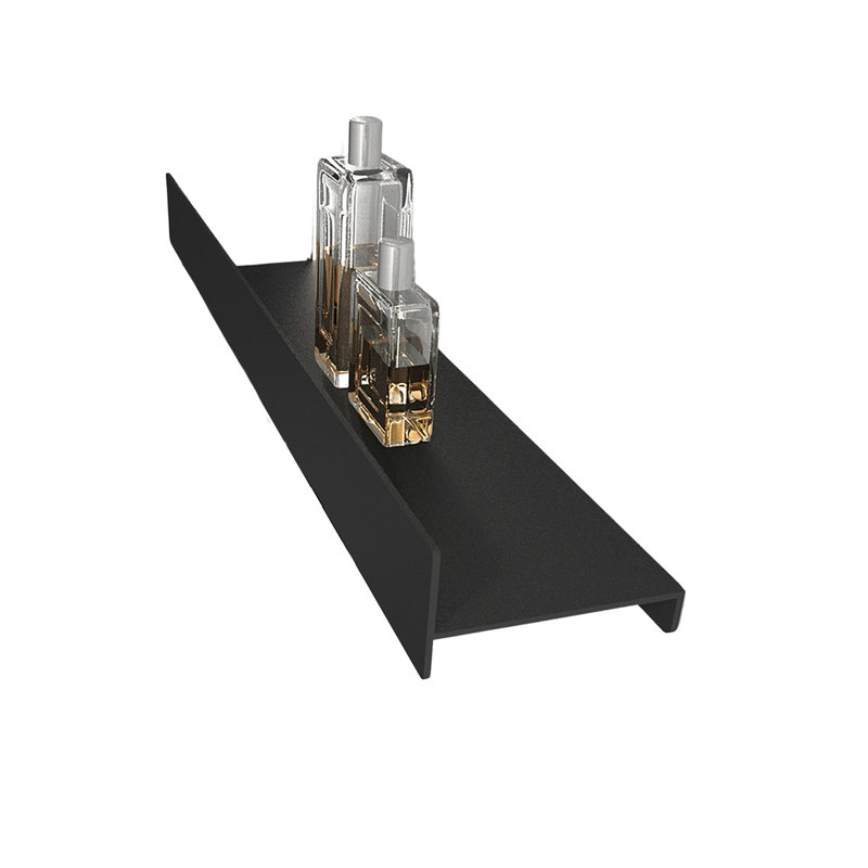 Tablette en acier inoxydable noir mat 24 po Thea
