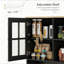 Armoire autoportante, armoire de rangement pour garde-manger, grand comptoir, portes en verre et tablettes réglables pour la salle à manger-131019215