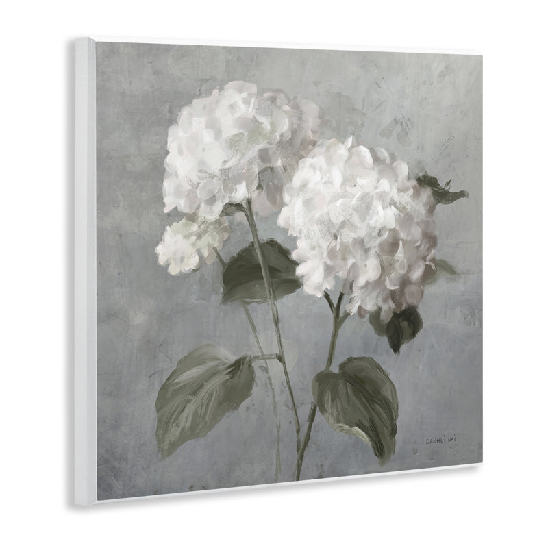  Paire d'hortensias blancs, art mural par Danhui Nai