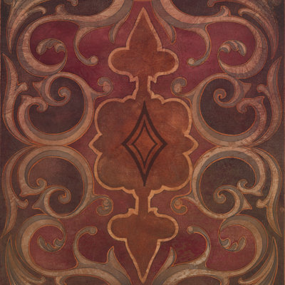 Red Paisley Shape - Wrapped Canvas Painting