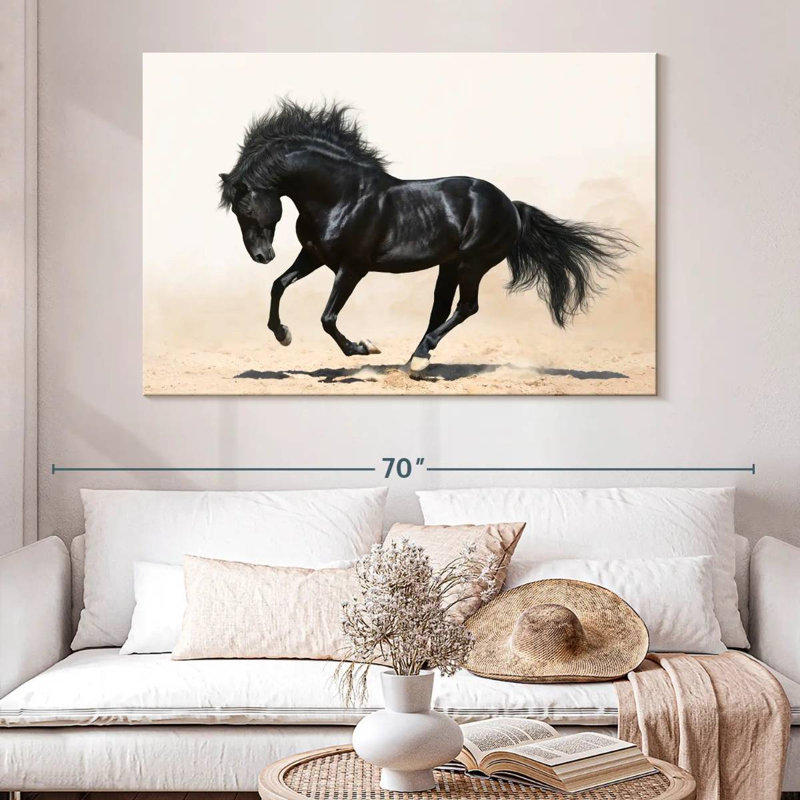 Black Stallion, 34" H x 51" W