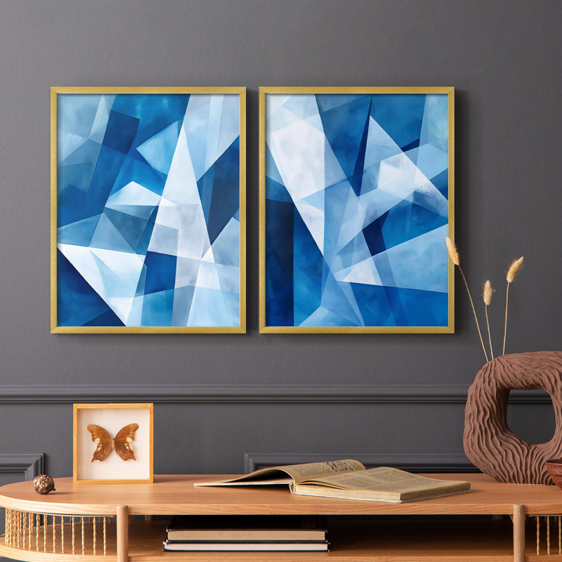 Série ABSTRACT XCI - reproduction encadrée de qualité supérieure - prête à être accrochée - aucun clou requis - aucun clou requis