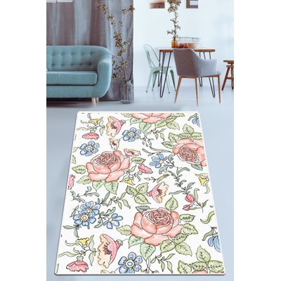 Premium Hall Carpet (4.9 x 6.6 ft), 100% Polyester, 0.2 in Pile Height | Antibacterial, Non-Slip Underside | Machine Washable, Durable & Easy Care, Perfect for Living Room or Entryway Decor