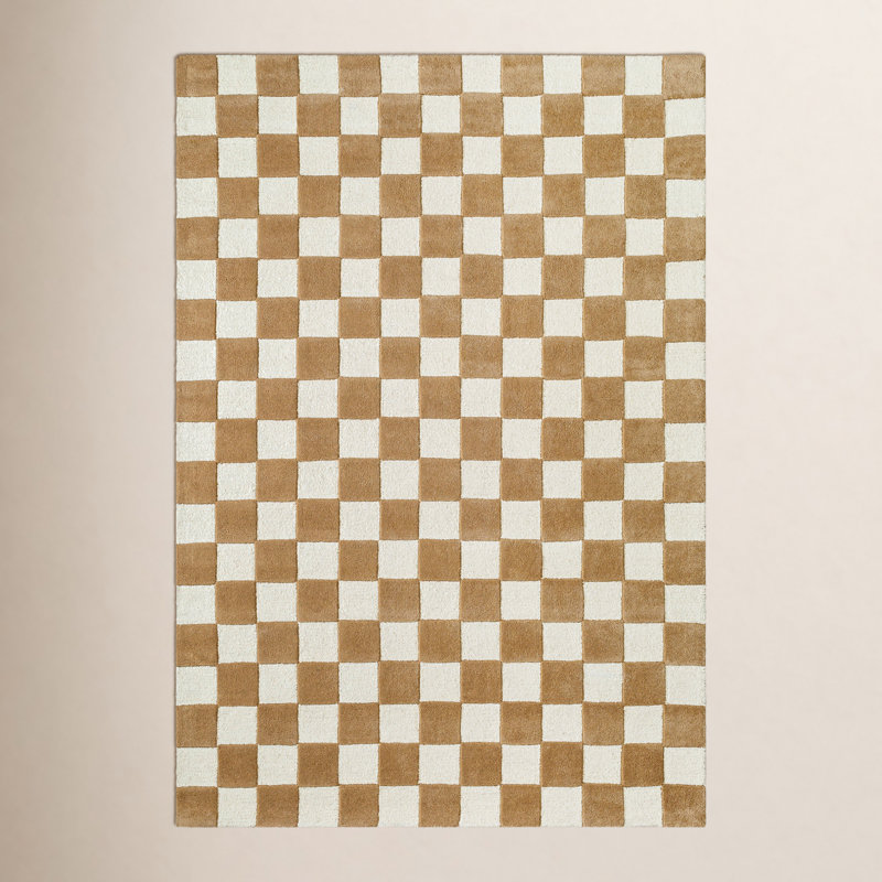 Jenna Tan Hand Tufted Area Rug, Rectangle 2' x 3'