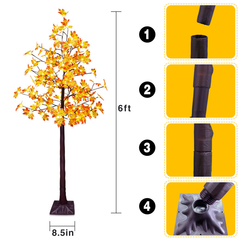 Filet solaire érable pour fête d'automne 120 lumières