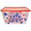 Ensemble de 4 bacs de rangement 14,5 gallons avec couvercles - bacs transparents imprimés pour l'organisation à domicile, bacs décoratifs colorés pour le rangement des jouets, décorations de Noël, dortoir et garde-robe
