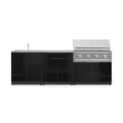 Ensemble d'armoires en aluminium pour l'extérieur Barbecue au propane liquide