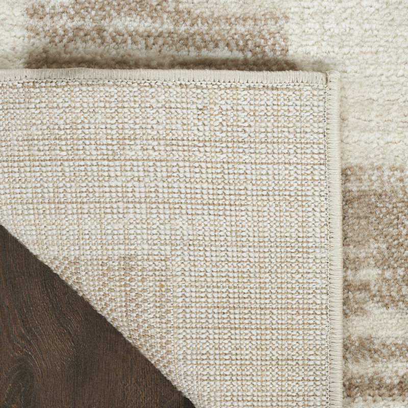 Tapis brun / crème Gatling, Tapis de couloir 2 pi 2 po x 7 pi 6 po