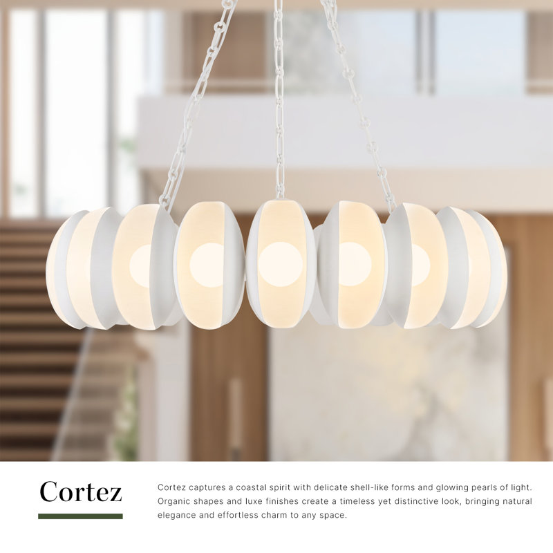 Cortez 37-in Brass dimmable LED Chandelier, Oil Rubbed Bronze