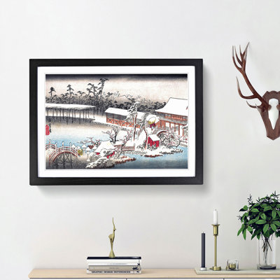 Kameido in Snow by Utagawa Hiroshige - Picture Frame Art Print