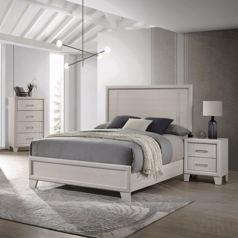 Armoire de chevet contemporaine à 4 tiroirs 1pc