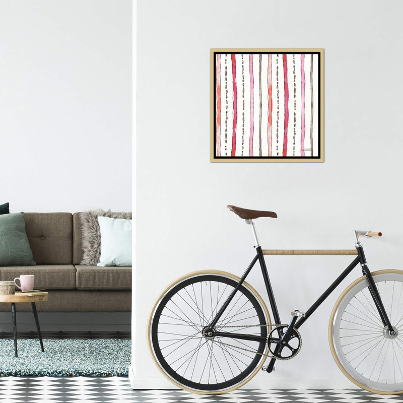 Art sur motif chic accents vi, H 26 po x l 26 po x P 1,5 po, Toile encadrée d'or