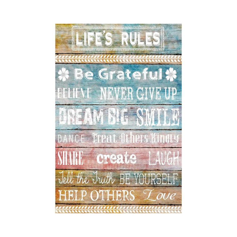 Life's Rules by Conrad Knutsen - Print on Canvas, 30.48 cm H x 45.72 cm W, Wrapped Canvas