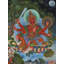 Déesse rouge à six bras Newari Tara (Thangka sans brocart)