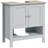 Pedestal Sink Storage Cabinet, Under Sink Cabinet, Bathroom Vanity Cabinet With Adjustable Shelf And Open Bottom Shelf, Gray