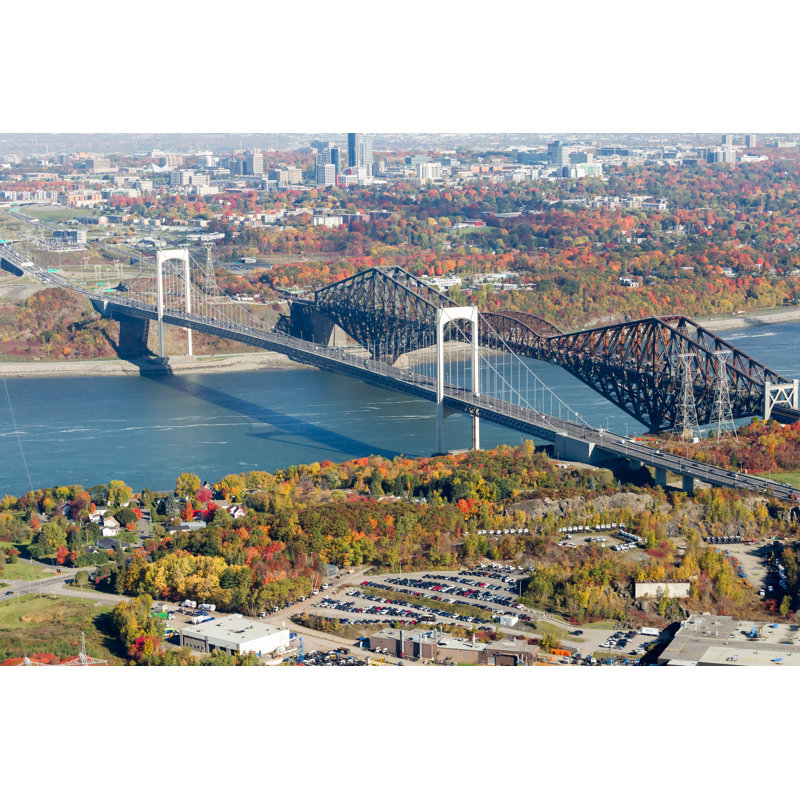 Quebec City Bridges - Wrapped Canvas Print, 30cm H x 46cm W