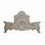 Ally Bed, Decorative Carved Inlay, Bone White Wood-107417397