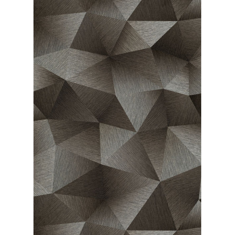 Rouleau de papier peint texturé L 33 pi x l 21 po, Noir / brun / métallique