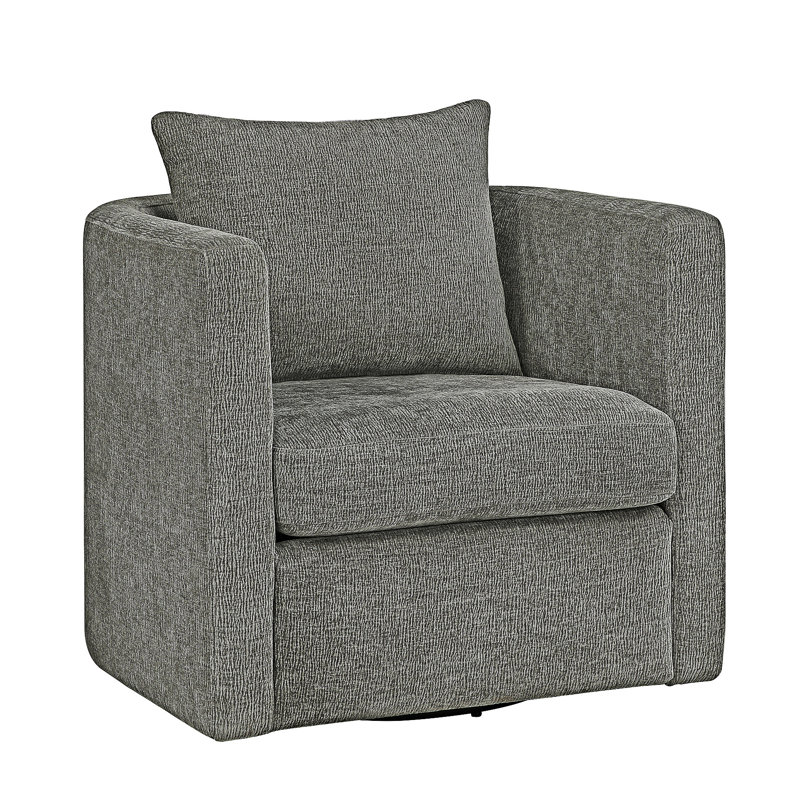 Fauteuil demi-tonneau pivotant, Gris