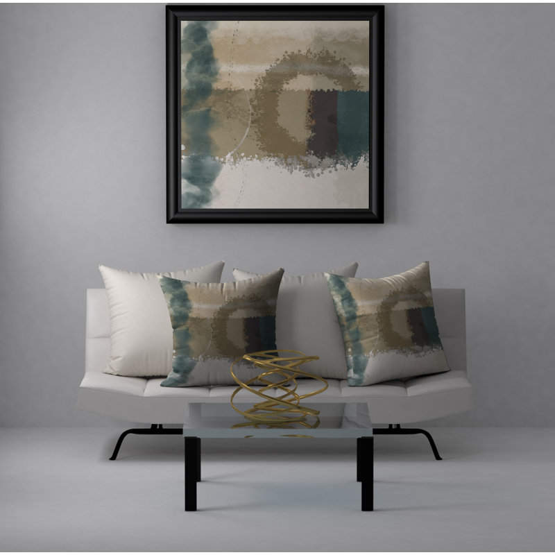 Abstract Reversible Throw Pillow, 20" x 20"