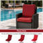 Coussins de chaise d'extérieur 18 po x 36 po x 3,15 po (ensemble de 4), coussin de patio en mousse viscoélastique avec bord en cascade-256284858-257897890