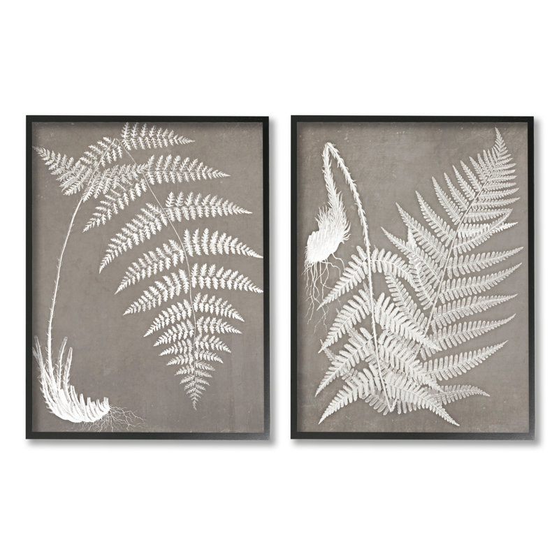 Ensemble détaillé d'art texturé giclée 2Pc, Giclée encadrée noir minuit, L 11 po x H 14 po