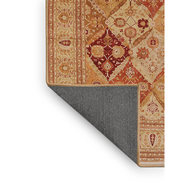 Tapis oriental rouge / orange Odder, Rectangle 3 pi x 5 pi