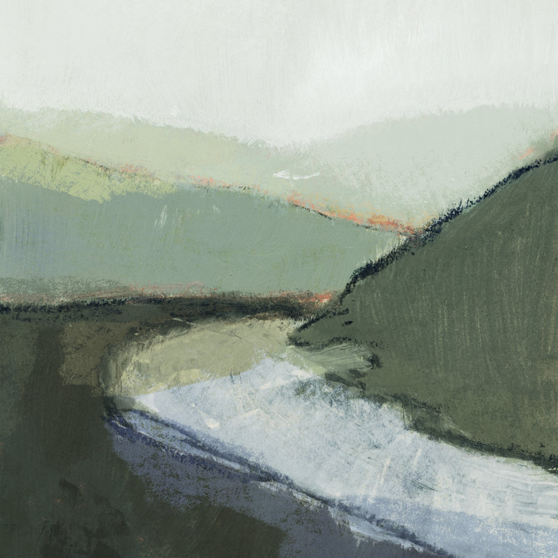 Riverbend Landscape I, H 12 po x l 12 po