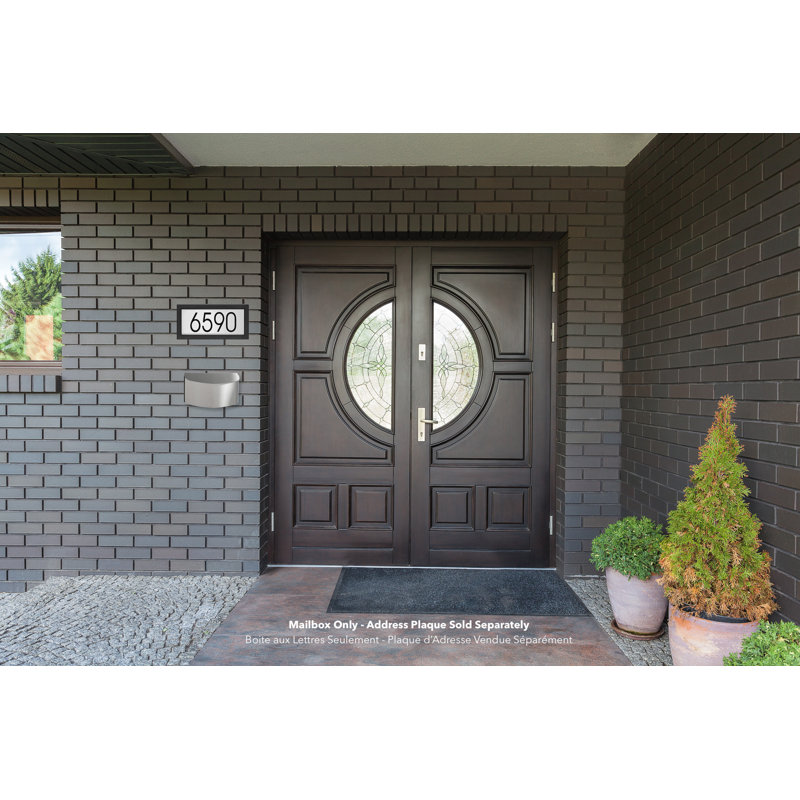 Contemporary Stainless Steel Wall Mounted Mailbox