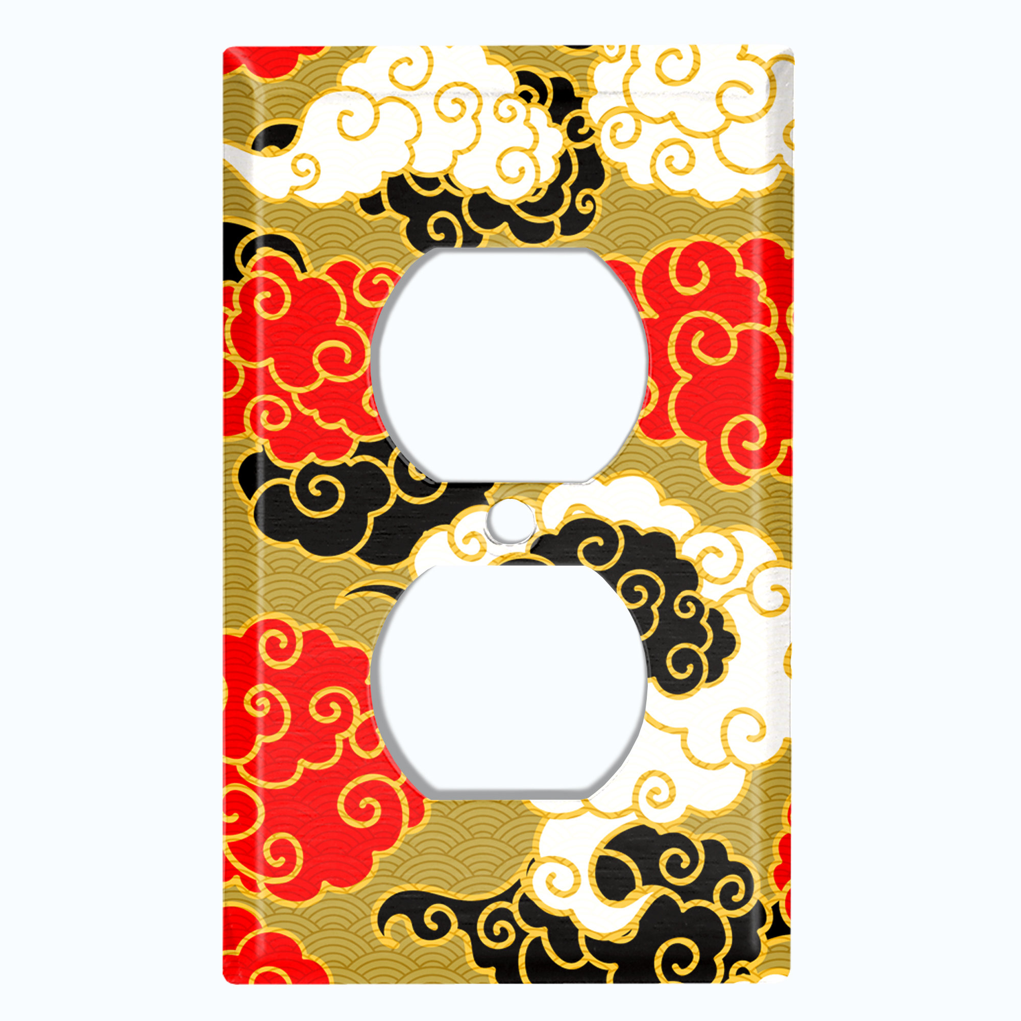 Plaque D'interrupteur à Bascule Vintage En Plastique Noir