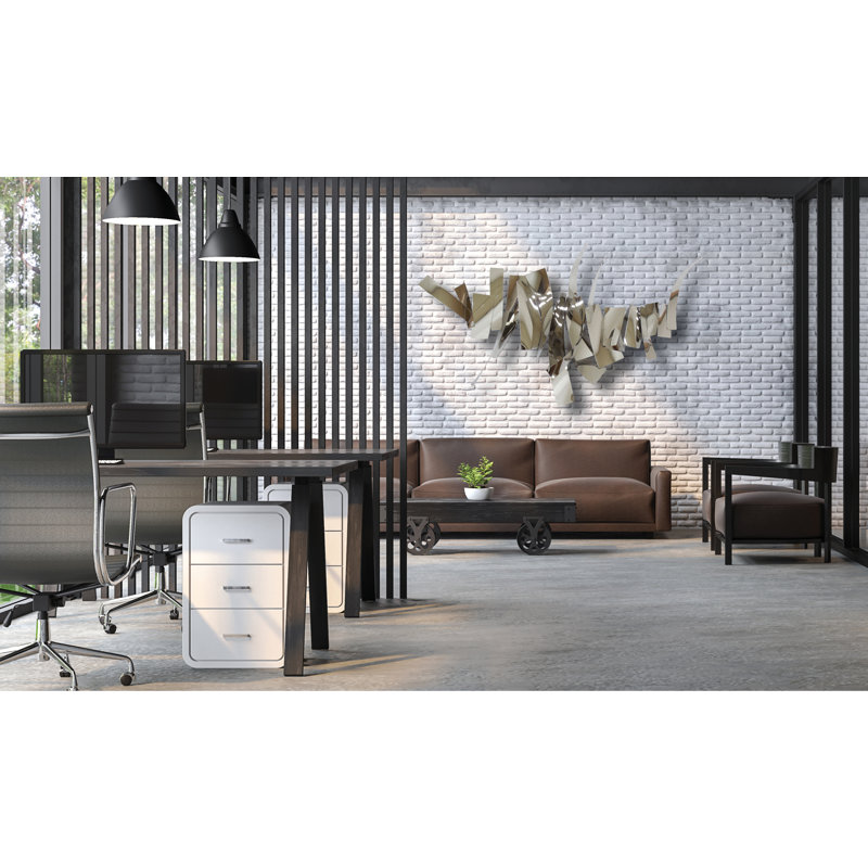 Décoration murale en métal, H 45 po x l 82 po x P 13 po