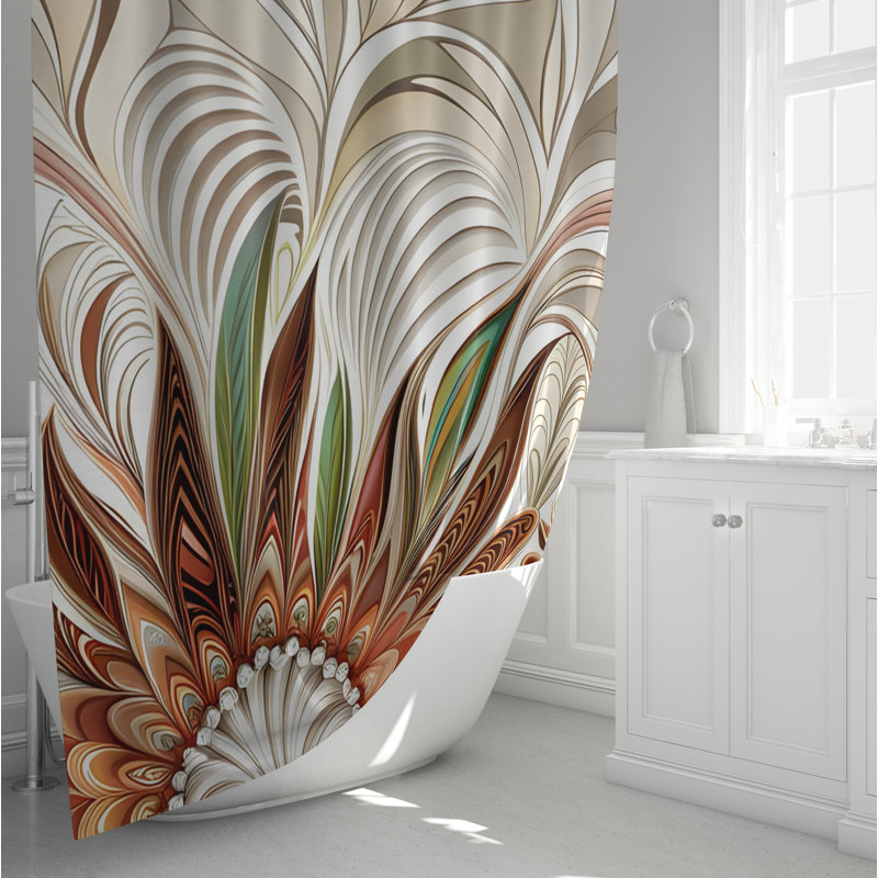 Antvan Abstract Shower Curtain, 83" H x 70" W