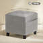 35cm Wide Tufted Solid Colour Footstool Ottoman