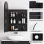 Armoire à pharmacie de salle de bain arquée 20 po x 30 po avec miroir - Miroir mural moderne avec rangement (encastré ou en surface), structure en métal noir - facile à installer, fabrication robuste-782668566-787025018
