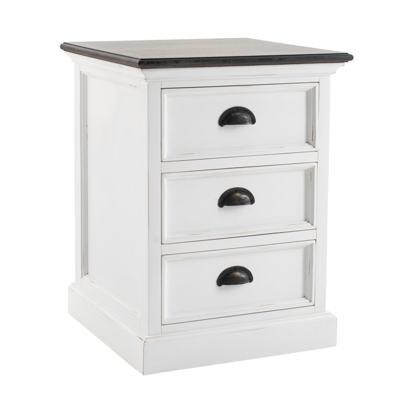 17.72 " W Mahogany Solid Wood Nightstand