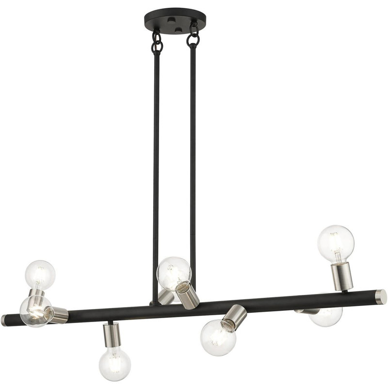 Lustre Jayquon, Noir / accents nickel brossé