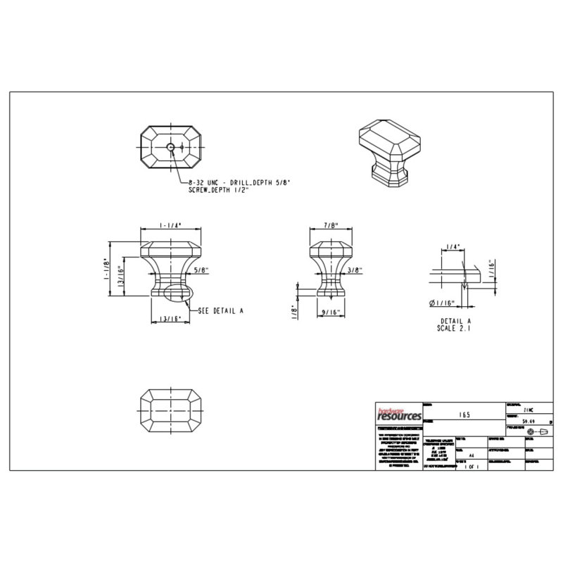 Ella Geometric Knob, Satin Nickel
