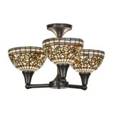 Greenbriar Oak 3 - Light Semi Flush Mount