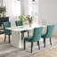 Ensemble de salle à manger rectangulaire à double piédestal avec table de salle à manger de style crème-1947038671-1947038658-1947038670