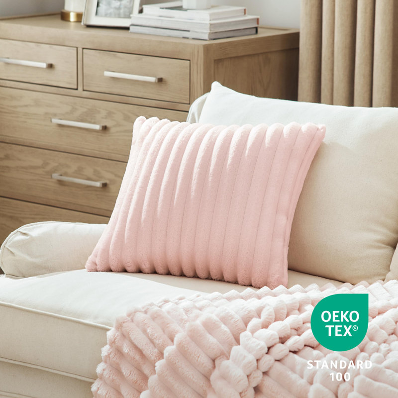 Bedsure Striped Throw Pillow Covers, Crystal Pink