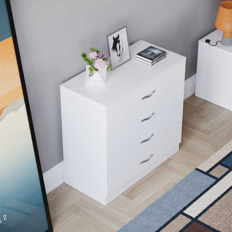 Maybery 4 Drawer Chest, White