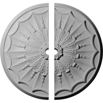 Endurathane Artis Ceiling Medallion, 27 1/8"OD x 2"ID x 2 5/8"P (Fits Canopies up to 2"), Two Piece, Factory Primed