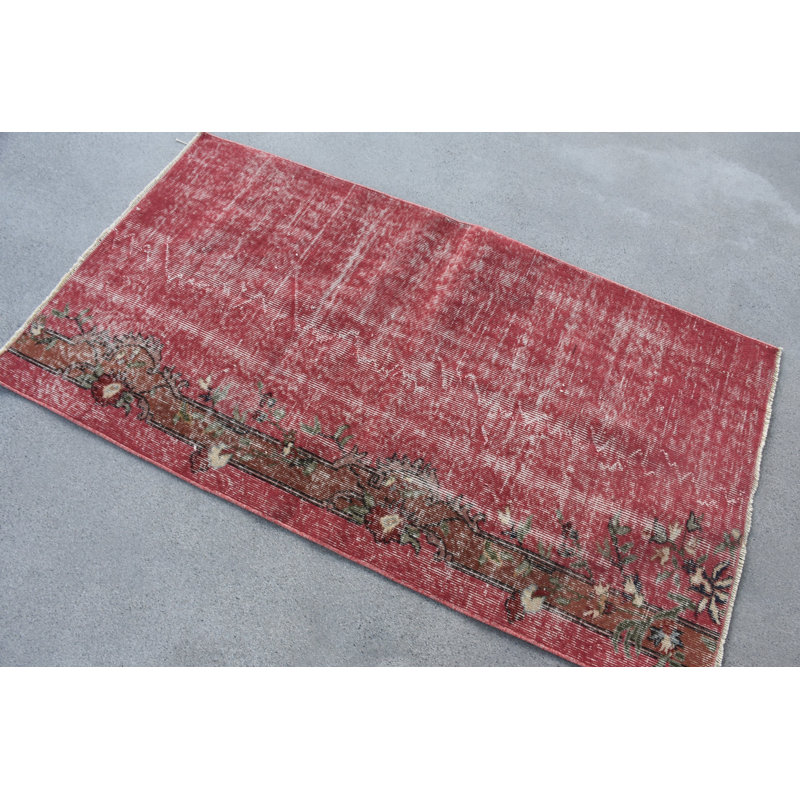 Tapis rouge Vintage Patchwork, 34,6 x 63,4 pouces